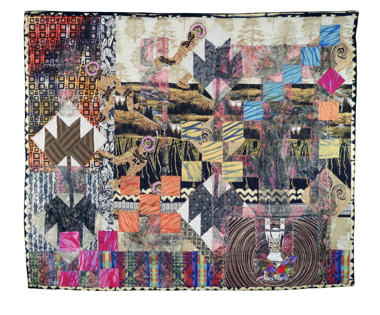 Tina Williams Brewer, Of This Place: Excavation, 2016, Mixed media, 41 x 45 inches | 104.1 x 114.3 cm